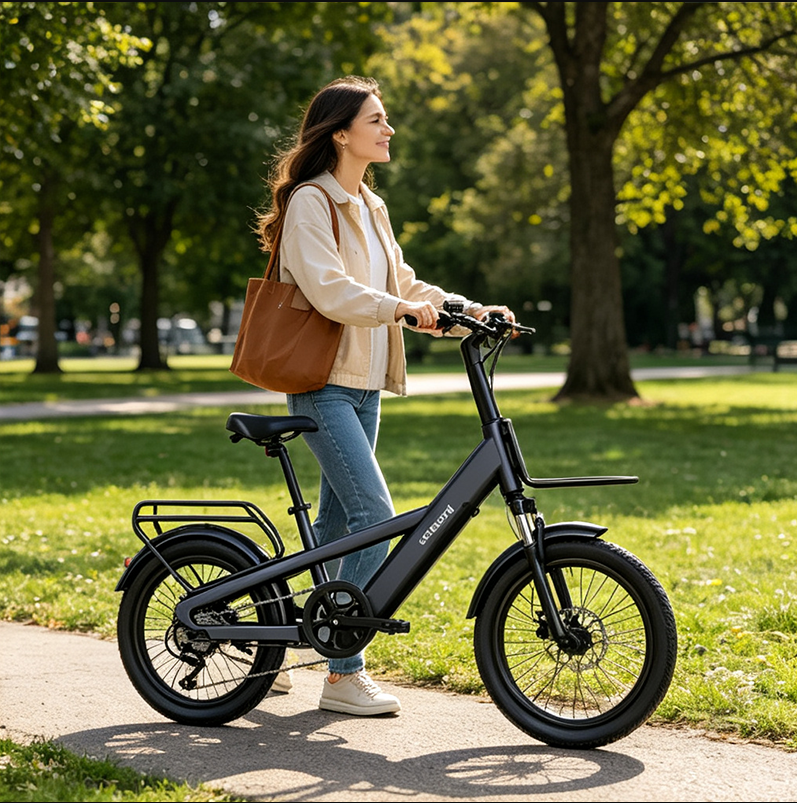 EU/US Stock Mini Compact City Cargo E-Bike Brushless Motor Aluminum Frame Lithium Battery Rear Hub Motor Fast Shipping Utility