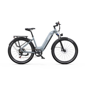 Quality Grey Brushless Rear Hub Motor Aluminum Alloy Frame Electric Bike Low-Step Design Unisex Pedal-Assist Electronic Sensor