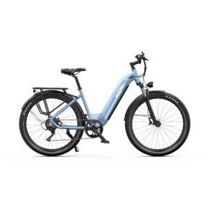 Quality Rear Hub Motor Aluminum Alloy Frame Electric Bike Low-Step Design Unisex Pedal-Assist Electronic Sensor blue