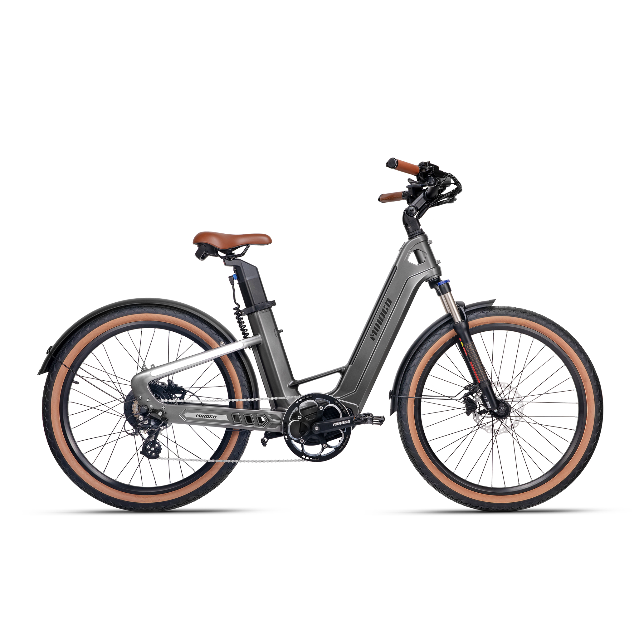 Carbon Fiber Electric Mountain Bike Rear Hub Motor Full Suspension Integrated Battery 48V 750W E-bike