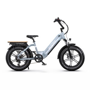 High-Performance Rear Hub Motor Electric Bike 20-Inch Fat Tires 48V Lithium Battery Electronic Features Hydraulic Disc Brakes Blue