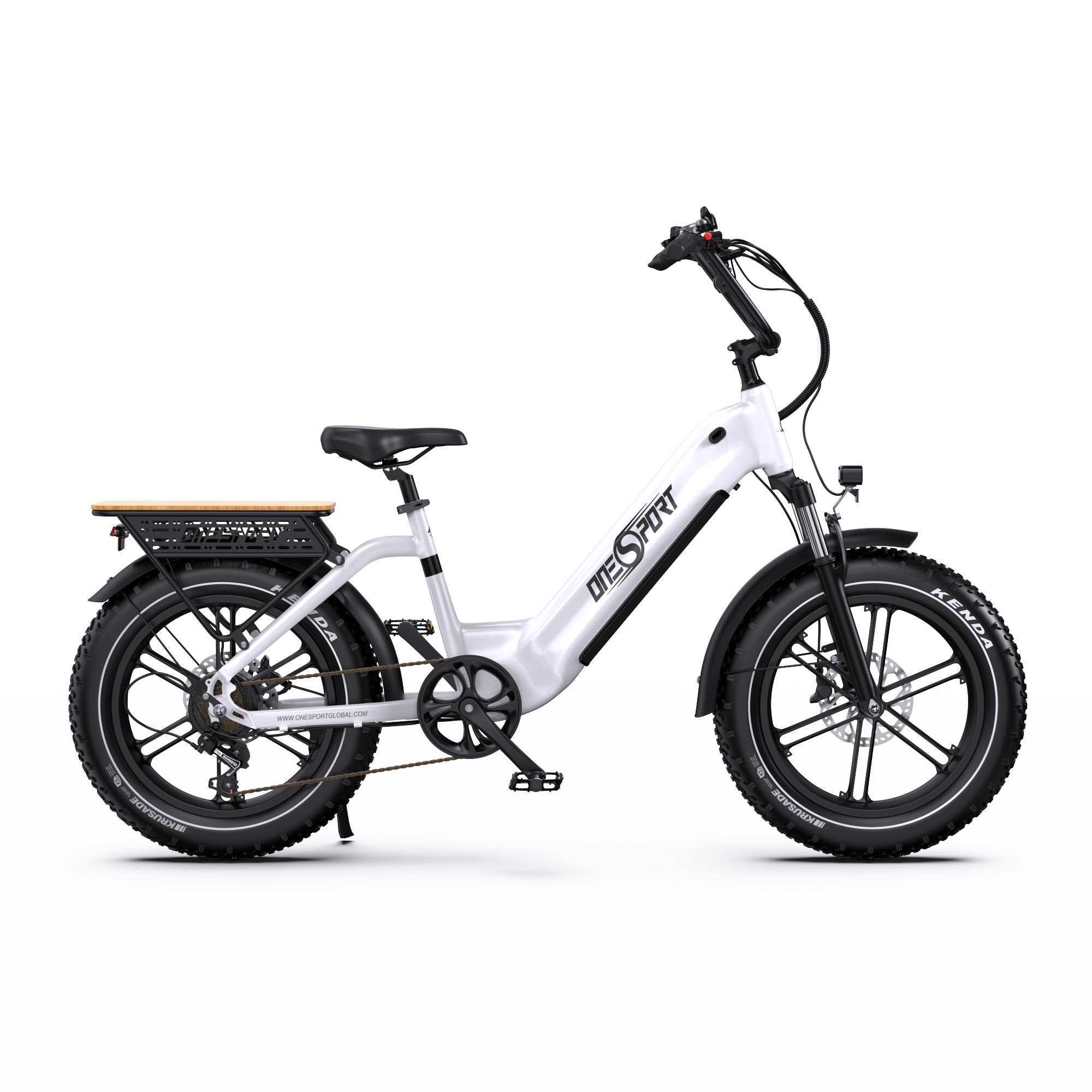 Portable Electric City Bike 500W Lithium Battery Long Range ’48V 18AH Dongci 21700 Cell’ Cost-Effective White