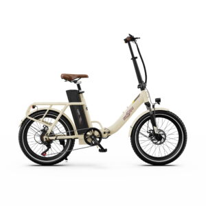 DO-TOP Folding Step-Thru Electric Bike | 48V 17Ah Removable Battery, 20×3.0 Fat Tire, Bluetooth APP, 25km/h City Commuter E-bike
